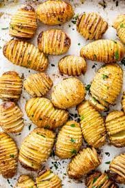 Hasselback Potatoes with creamy sauce