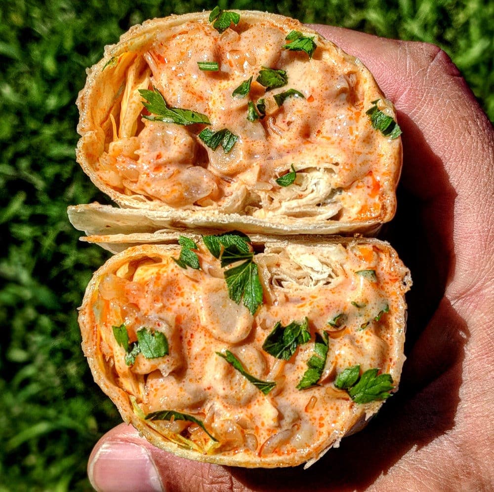 Spicy Buffalo Chickpea Wraps