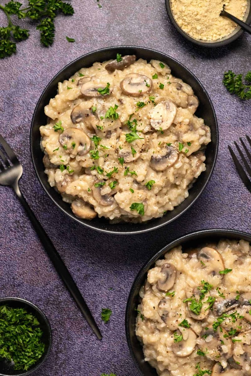 Spinach and Oyster Mushroom Risotto