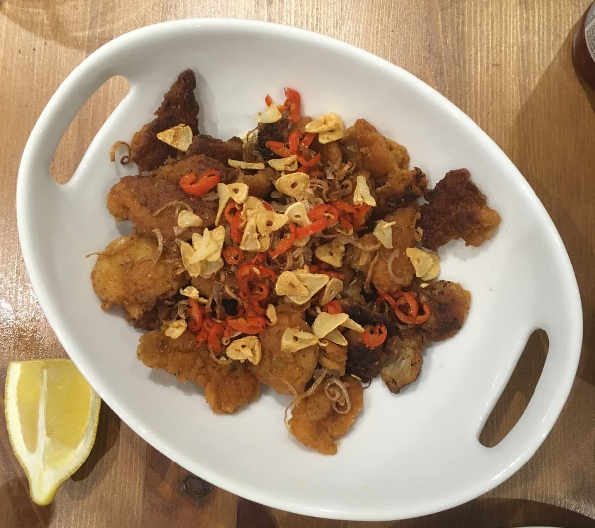 Squid-style salt and pepper oyster mushrooms