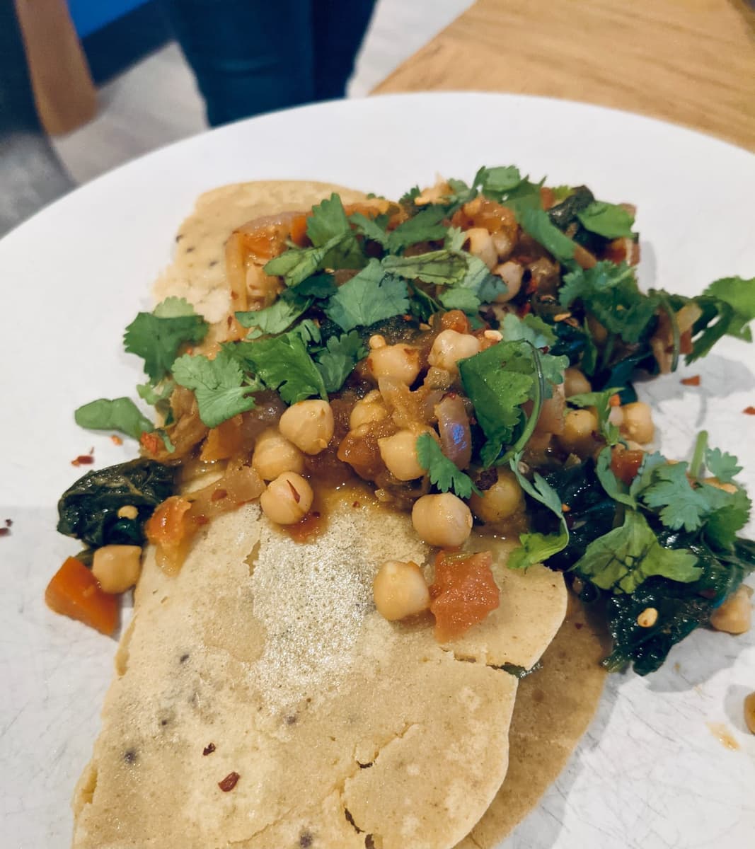 Tamarind Chickpea Curry & Chickpea Pancake